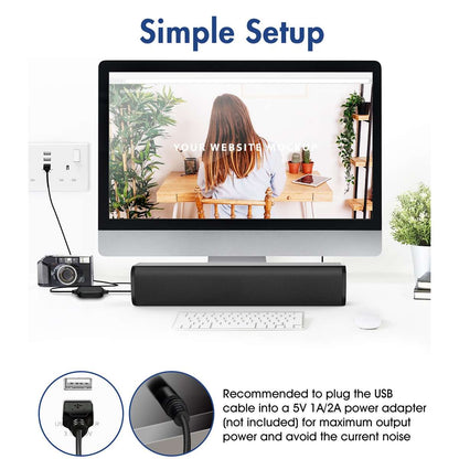 Desktop PC Portable Sound Bar Speaker