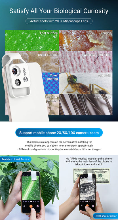 200X magnification Lens for Mobile Phone