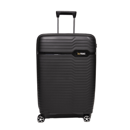 24-inch Black Hardcase Roller Luggage with 360° Wheels & TSA Lock
