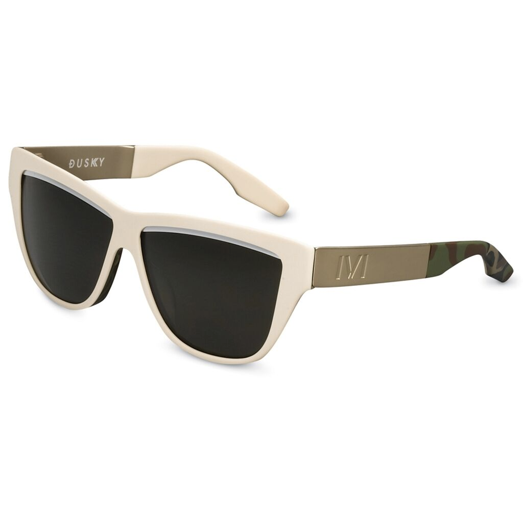 Dusky- POLISHED IVORY - DPM - BRUSHED ALUMINUM / GREEN GREY LENS