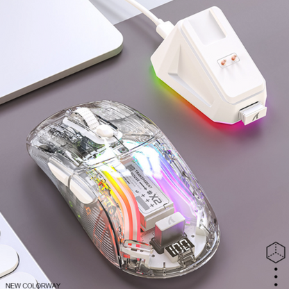 RGB Dual Mode Bluetooth Wireless Transparent Mouse