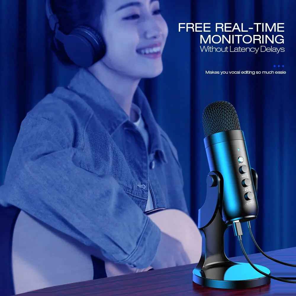 High Quality USB Podcast Microphone with stand