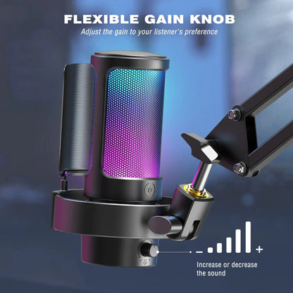 High Quality RGB One Touch Mute Gaming Microphone