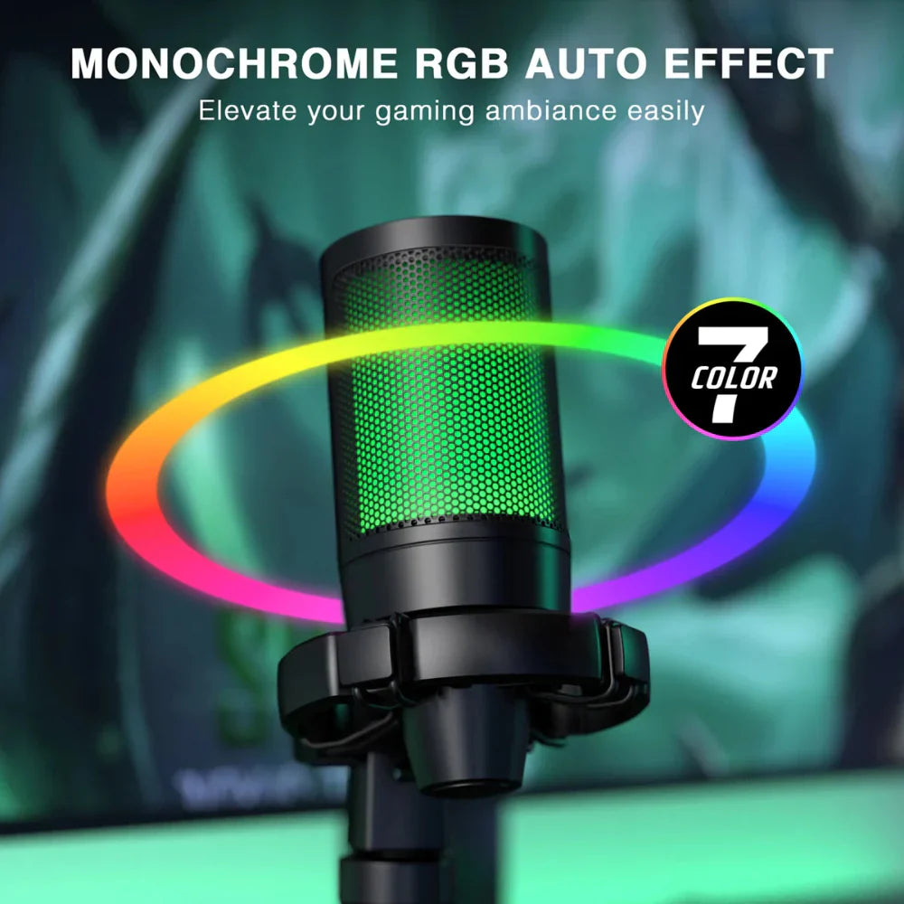RGB Gaming Microphone with Tripod