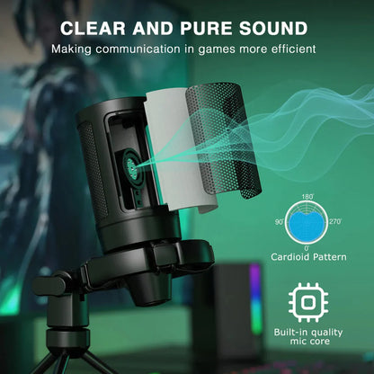 RGB Gaming Microphone with Tripod