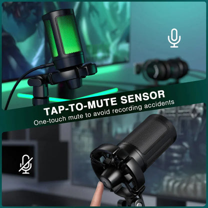 RGB Gaming Microphone with Tripod