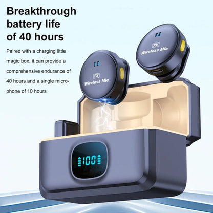 Duo Wireless Button Mag Mic with Charging Case