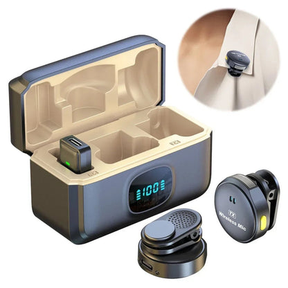 Duo Wireless Button Mag Mic with Charging Case