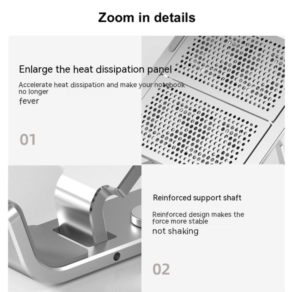 Aluminum Foldable Laptop Stand with 4 Cooling Fans