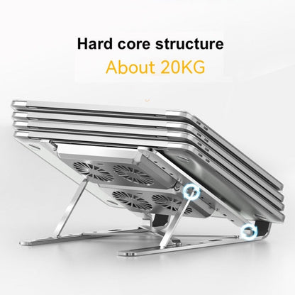 Aluminum Foldable Laptop Stand with 4 Cooling Fans