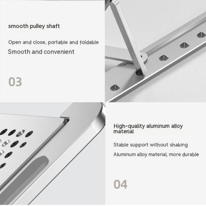 Aluminum Foldable Laptop Stand with 4 Cooling Fans