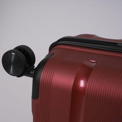 28-inch Red Hardcase Roller Luggage with 360° Wheels & TSA Lock