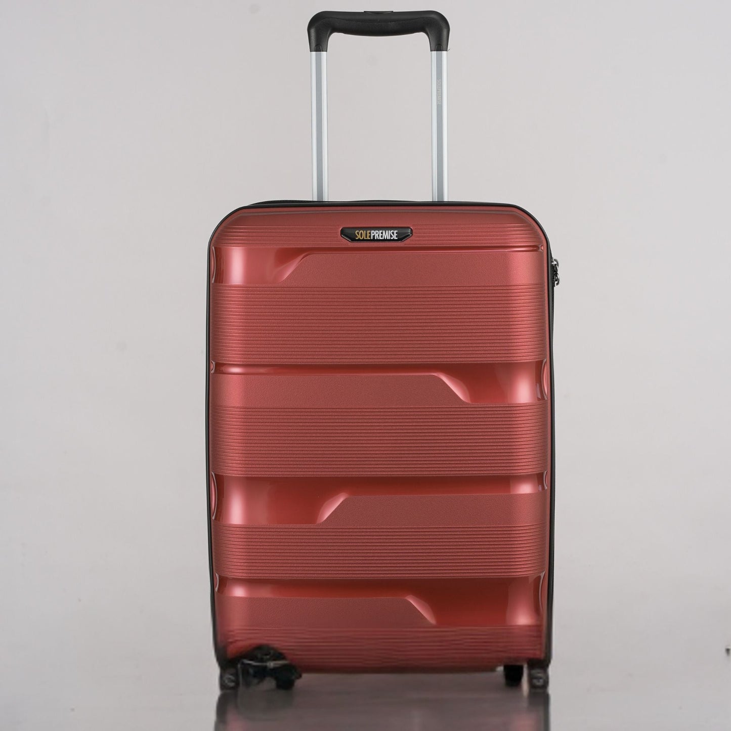20-inch Red Carry-On Hardcase Roller Luggage with 360° Wheels