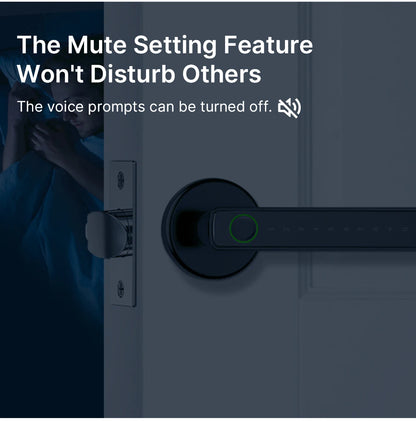 VBU Tuya Smart BLE Fingerprint Door Lock Digital Electronic Lock with Password/Key/Smart Life/ Tuya APP Unlock