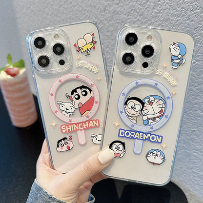 Crayon Shin-chans Doraemons For Magesafe Wireless Charge Phone Case