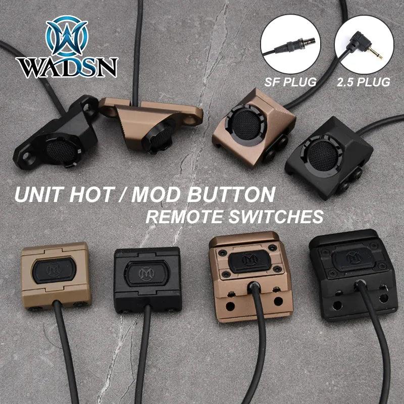 Tactical UNIT ModButton Hot Button Pressure Remote Switch Mlok Keymod 20mm Rail For Surefir M300 M600 DBAL-A2 PEQ15 2.5 SF PLUG - Miami beauty1