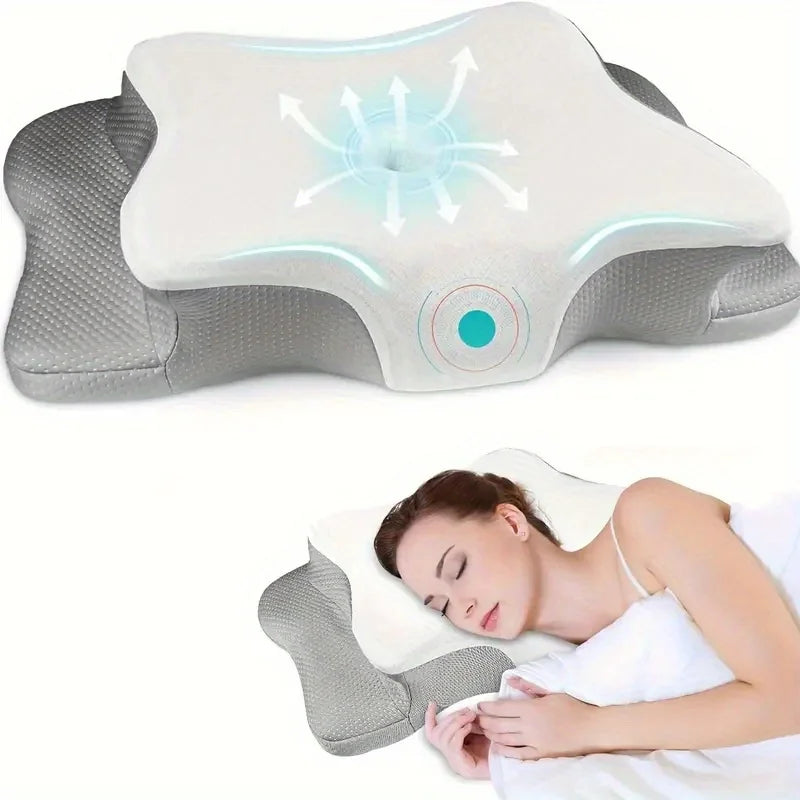 Odorless Orthopedic Memory Foam Neck Pillow Ergonomic Cervical Support for Neck And Shoulder Pain Relieving Sleeping Aid