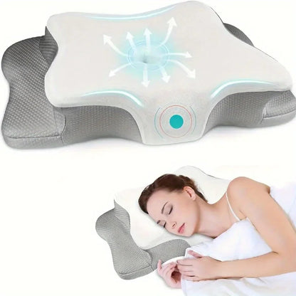 Odorless Orthopedic Memory Foam Neck Pillow Ergonomic Cervical Support for Neck And Shoulder Pain Relieving Sleeping Aid