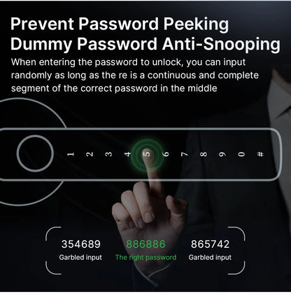 VBU Tuya Smart BLE Fingerprint Door Lock Digital Electronic Lock with Password/Key/Smart Life/ Tuya APP Unlock