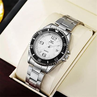 Luxury Mens Watches Stainless Steel Business Waterproof Date Quartz Watch Men Fashion 2023 Sport Clock Relogio Masculino - Miami beauty1