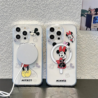 Mickey Minnie Mouse For Magesafe Magnetic Wireless Charge Phone Case