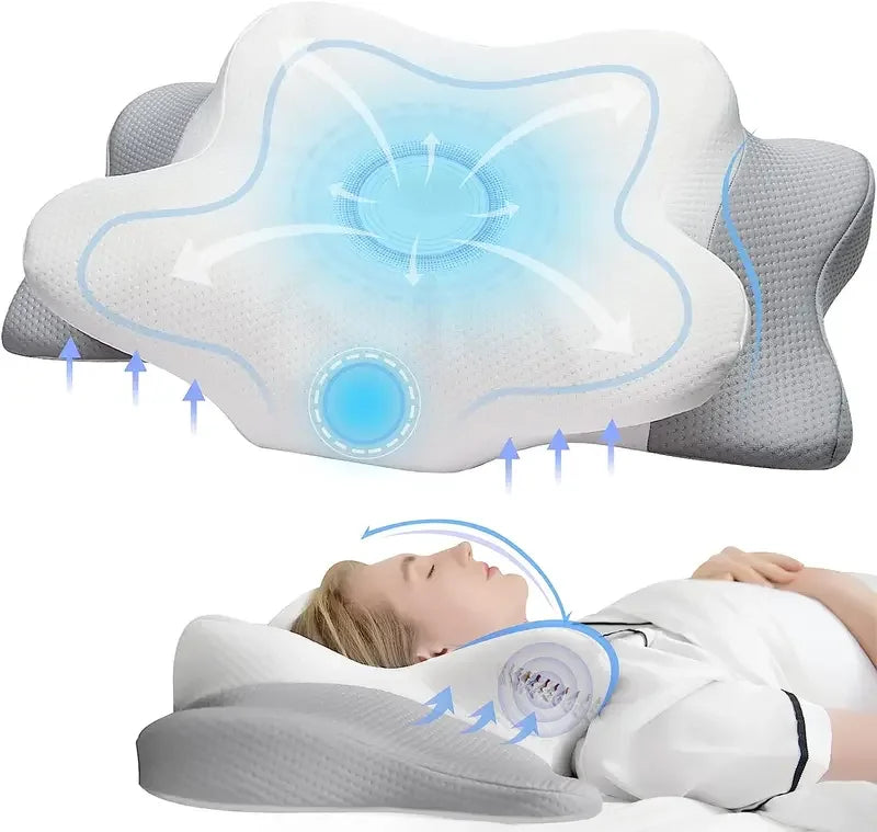 Odorless Orthopedic Memory Foam Neck Pillow Ergonomic Cervical Support for Neck And Shoulder Pain Relieving Sleeping Aid