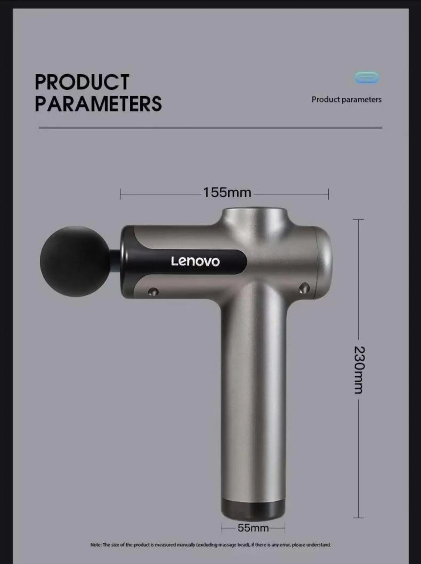 N2 N3 Fascia Gun Lenovo Brand Muscle Relaxation Massager 6-8Massage Head Long Lasting Battery Life LED Touch Portable Massager