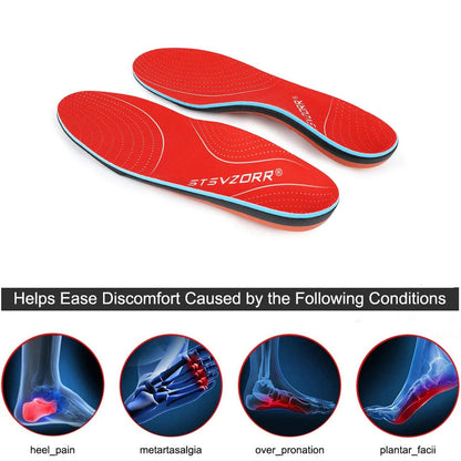 Plantar Fasciitis Arch Support Orthopedic Insoles Male Female Shoe Inserts,Flat Feet Orthotic Sole Running Athletic Sport Pad - Miami beauty1