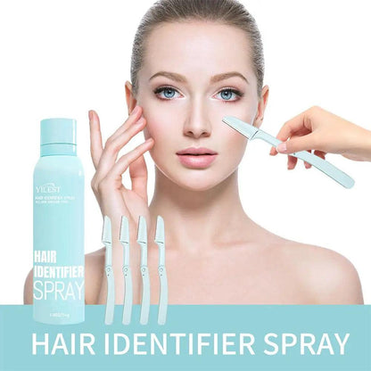 Hair Identifier Spray Set For Face Shaving Moisturizing Dermaplaner Spray For Face Shaving Skin Care Hair Recognition Spray