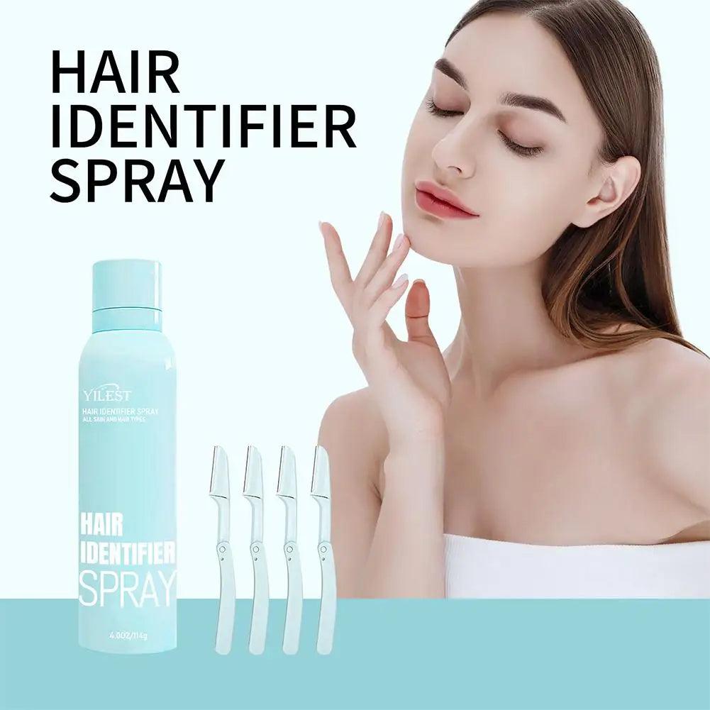 Hair Identifier Spray Set For Face Shaving Moisturizing Dermaplaner Spray For Face Shaving Skin Care Hair Recognition Spray