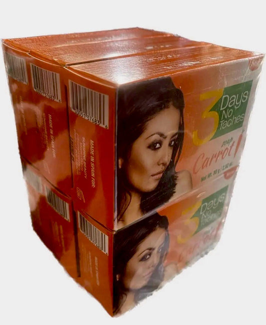 3 DAYS NO TACHES Carrot SOAP (PACK OF 6) ✅ - Miami beauty1