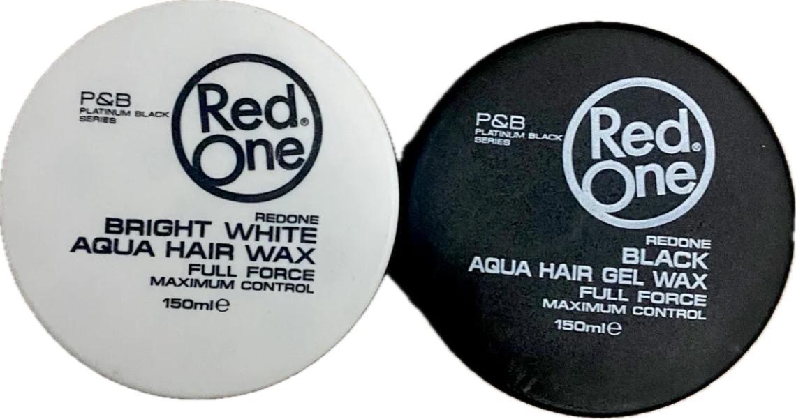 2 RedOne AQUA HAIR GEL WAX NEW BEST Full Force Black&white 150ml - Miami beauty1