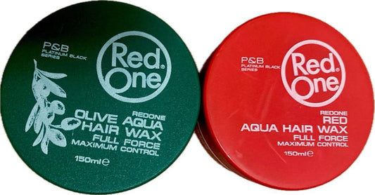 2 PCS RedOne Red&green Aqua Hair Gel Wax Full Force 150 ml (5 fl oz) - Miami beauty1