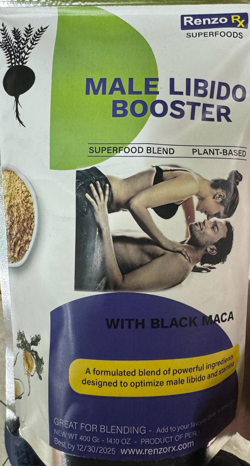 MALE LIBIDO BOOSTER SUPERFOOD WITH BLACK MACA 400g - Miami beauty1