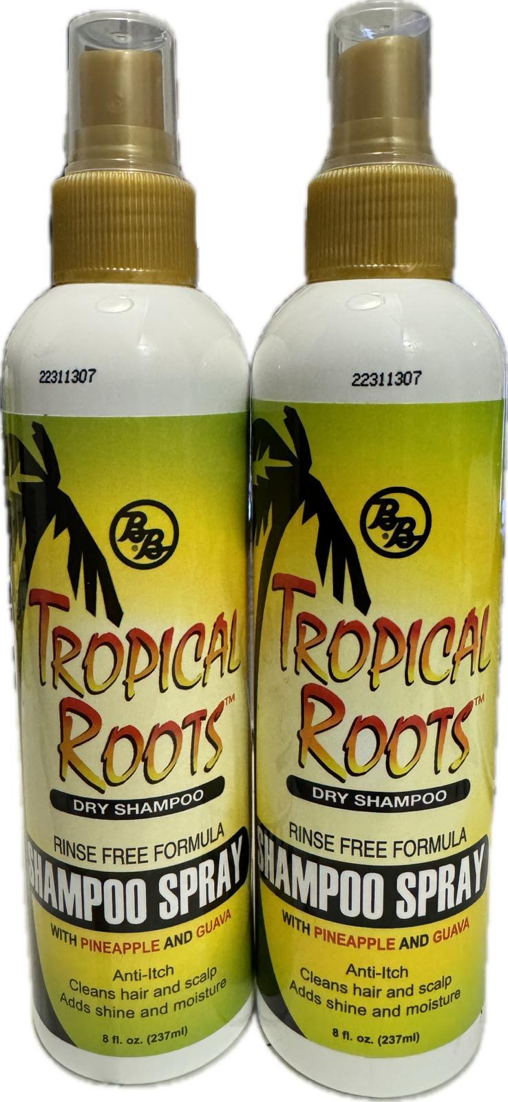 B&B Tropical Roots Dry SHAMPOO Spray WITH Pineapple & Guava Itchy Scalp-2bottle - Miami beauty1