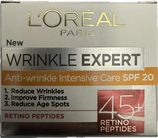 L'OREAL NEW WRINKLE EXPERT ANTI -WRINKLE INTENSIVE CARE SPF 20 45+ - Miami beauty1