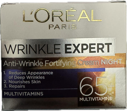 L'OREAL PARIS WRINKLE EXPERT ANTI-WRINKLE FORTIFYING CREAM NIGHT 65+ - Miami beauty1