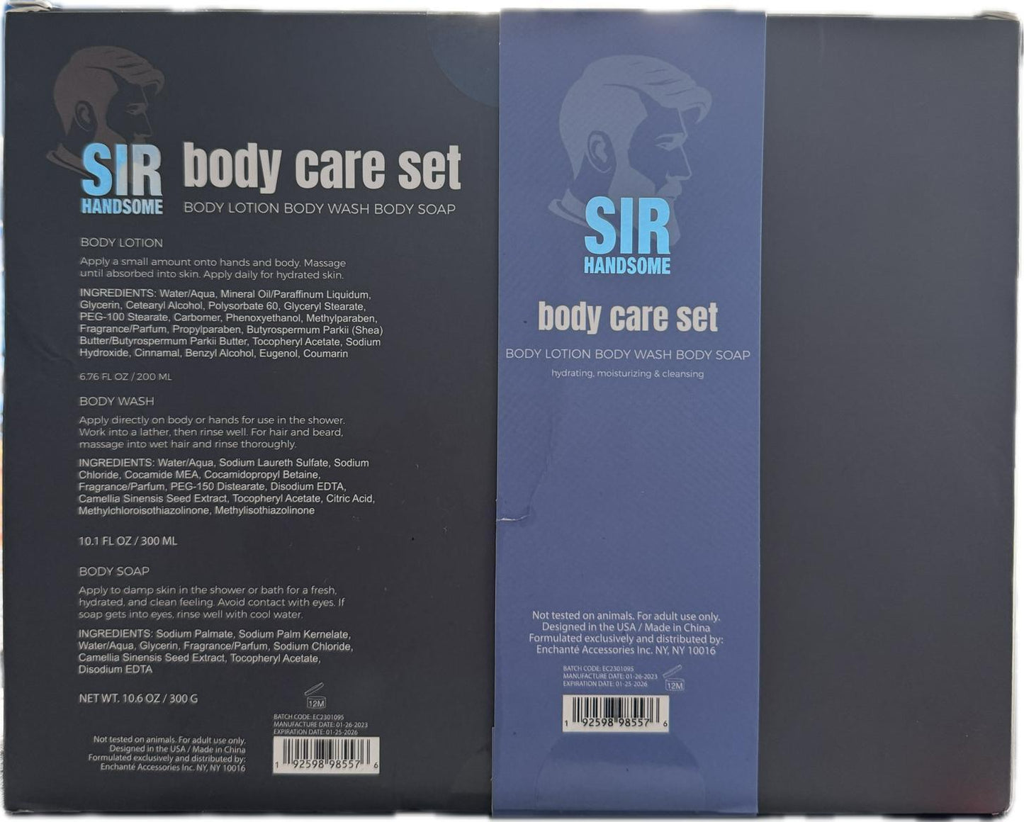 SIR HANDSOME Set -Body Wash+Body lotion,Body Soap Hydrating,moisturizing&clean - Miami beauty1