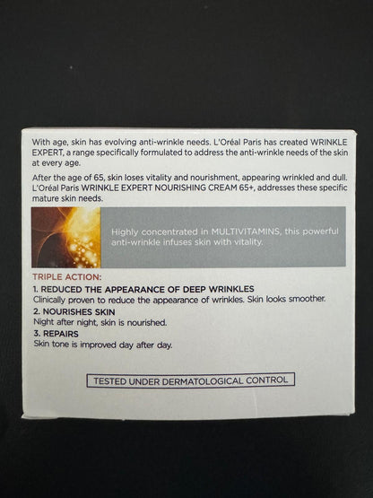 L'Oreal Paris Wrinkle Expert 65+ Anti-Wrinkle Night Cream 50ml - Wilko