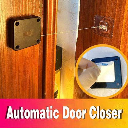 Automatic Door Closer Punch-Free Soft Close Door Closers For Sliding Door Glass Door 500g-1000g Tension Closing Device - Miami beauty1