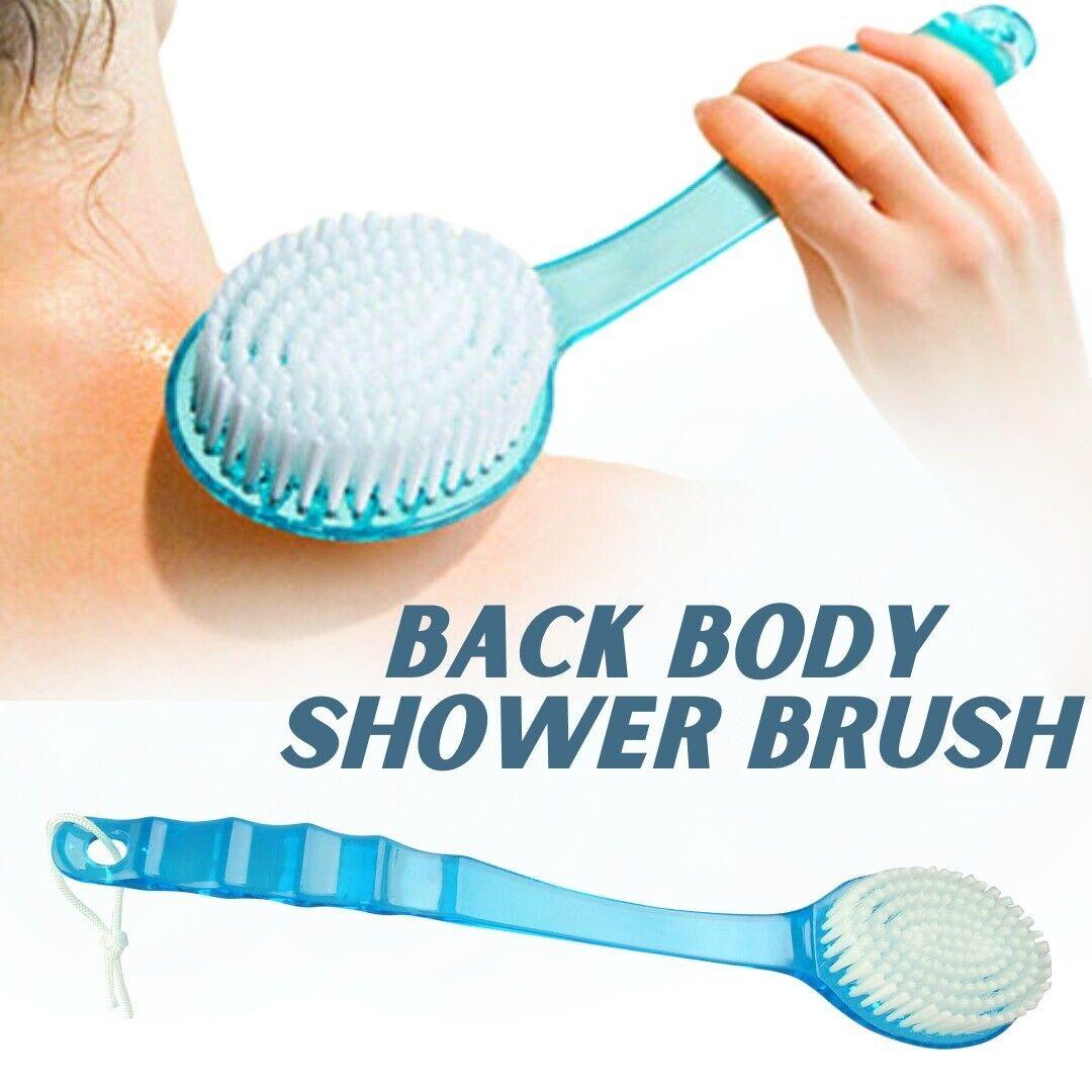 Long Handle Bath Body Brush Soft Back Shower Exfoliating Skin Scrubber Massager - Miami beauty1