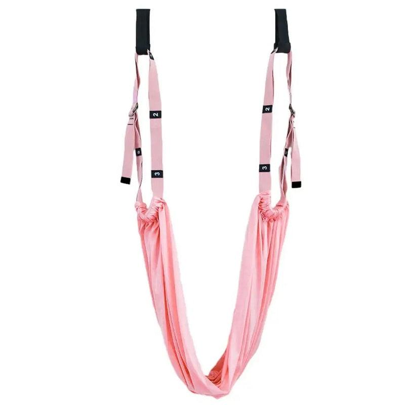 Adjustable Aerial Yoga Strap Elastic Stretch Door Hanging Yoga Belts Hammock Swing Aerial Yoga Rope Fitness Device For Women - Miami beauty1