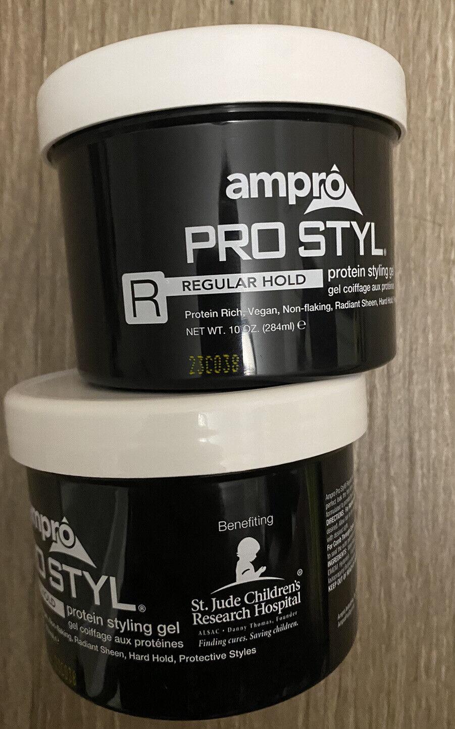 Ampro Pro Styl Regular Hold Protein Styling Gel 10 oz (2jar)✅ - Miami beauty1