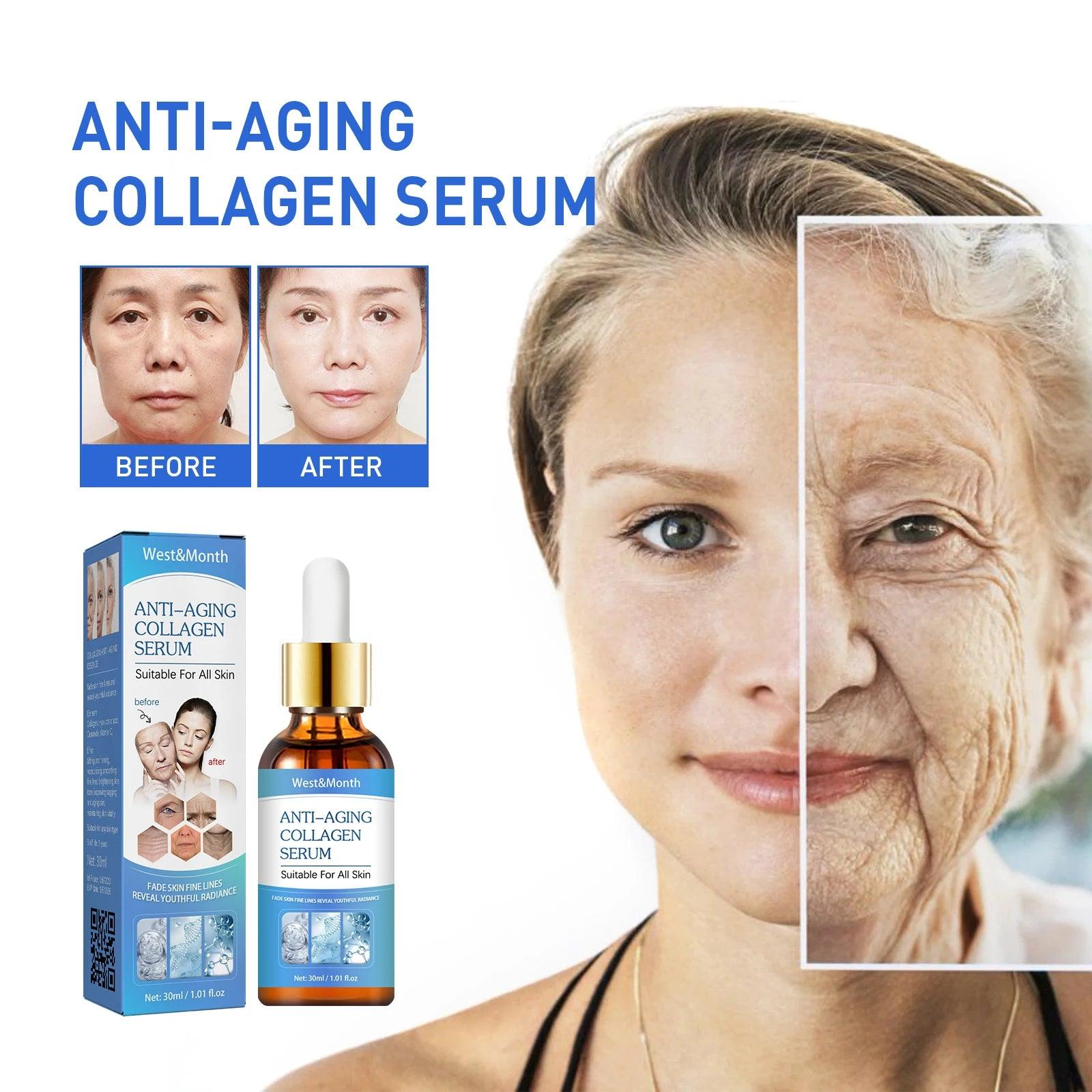 Anti-Aging Collagen Serum with Nicotinamide, Vitamin C, Hyaluronic Acid - Reduce Dark Spots, Cleanse & Tighten Skin - Miami beauty1