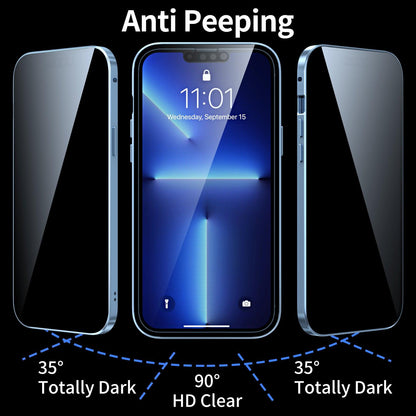 Anti-peep Magneto for Apple 13Pro phone case iPhone13/Mini double-sided metal frame protection - Miami beauty1