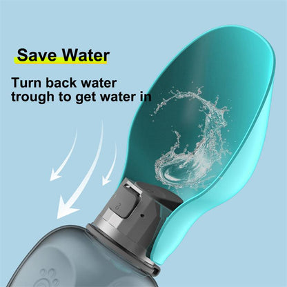 800ml Dogs Water Bottle Portable High Capacity Leakproof Pet Foldable Drinking Bowl Golden Retriever Outdoor Walking Supplies Pet Products - Miami beauty1