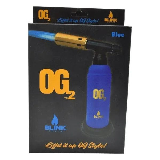 🔥BLINK Torch OG 2 Flame Butane Refillable Blue Torch Lighter. - Miami beauty1