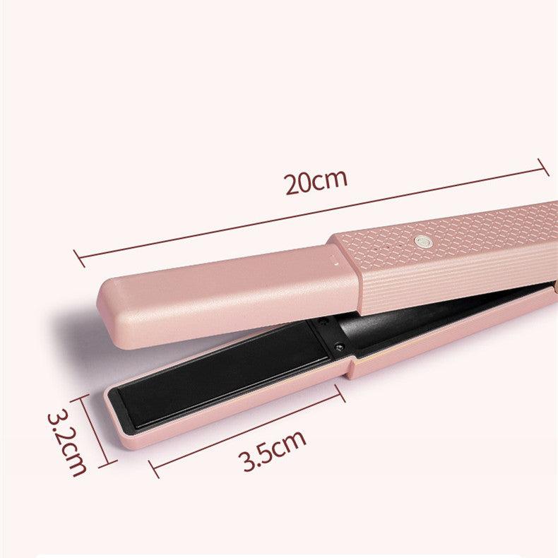 Hair Straightener Cordless Usb Hair Straightener Mini Ceramics Hair Curler 3 Constant Temperature Portable Flat Iron For Travel - Miami beauty1