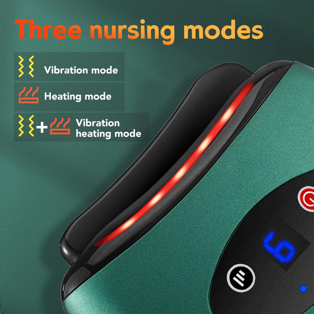 Eletric Bianstone Gua Sha Board Tools Hot Compress Heating Vibration Back Facial Massager Meridian Lymphatic Drainage Scraping Heating Vibration Scraping Neck Face Skin Lifting Removal Wrinkle Tool - Miami beauty1