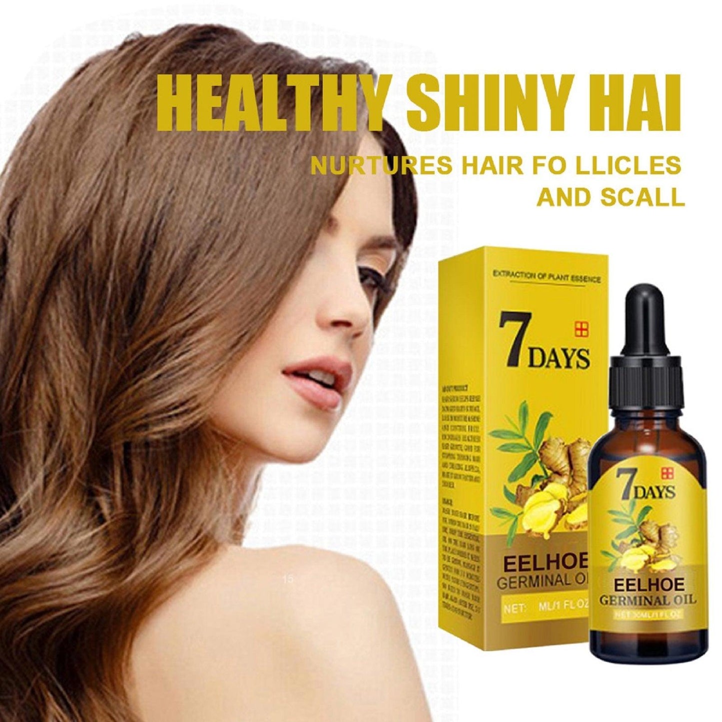 EELHOE Ginger Hair Care Liquid Nourishes And Nourishes Hair, Strengthens And Prevents Hair Loss